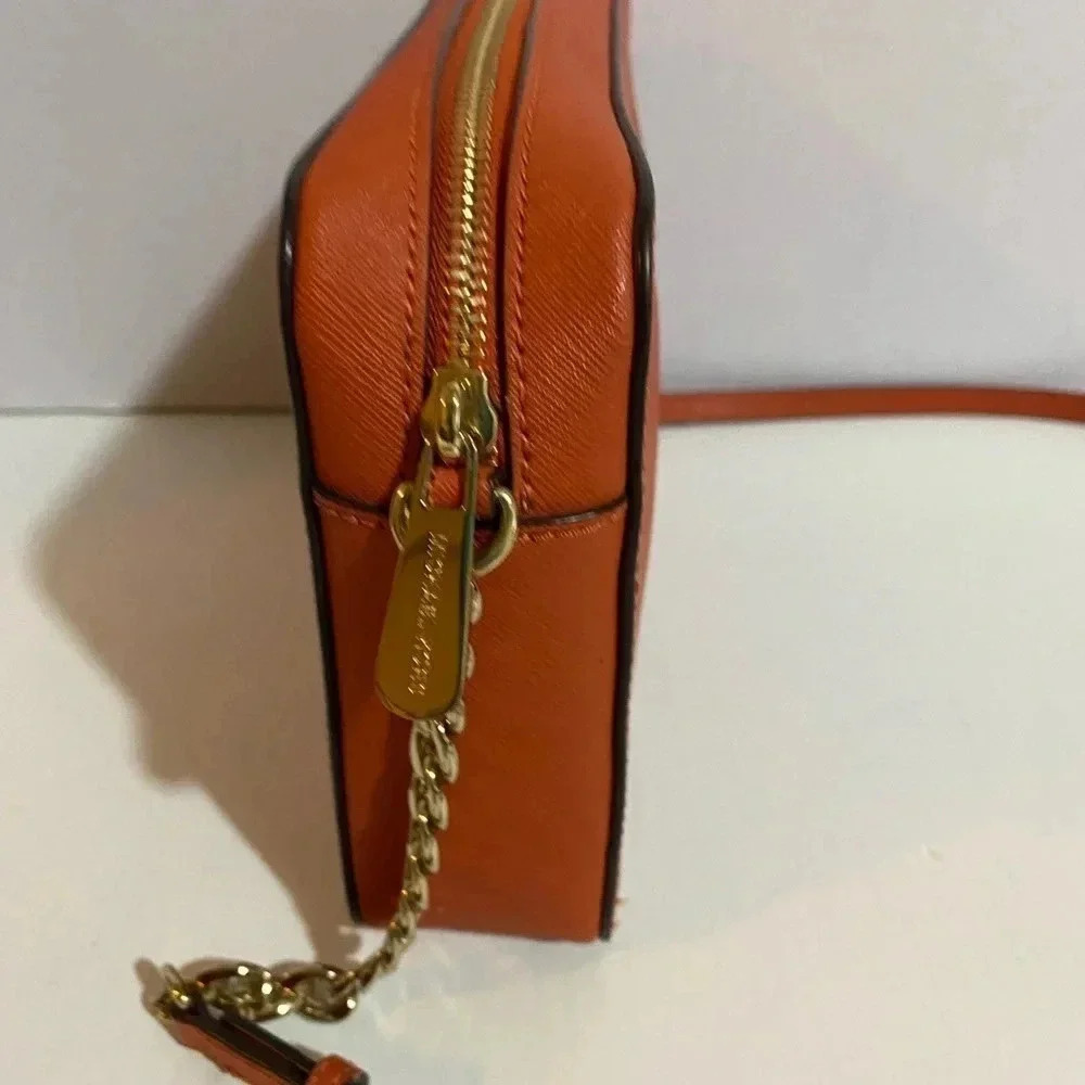 Michael kors orange saffiano leather crossbody handbag - Picture 14 of 15